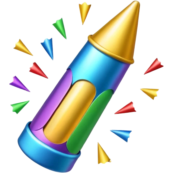 Black party popper  emoji