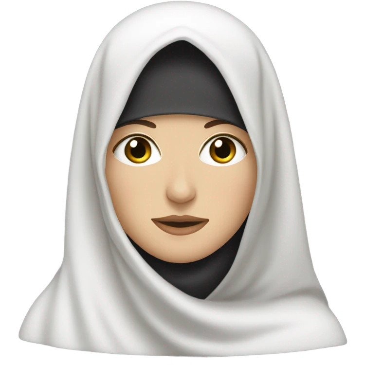 white woman in niqab emoji