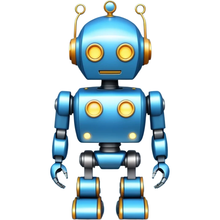 Robot azul navideño emoji