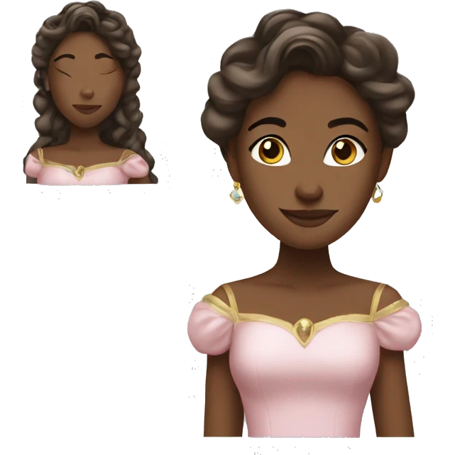 Princesse with brown haïr  emoji