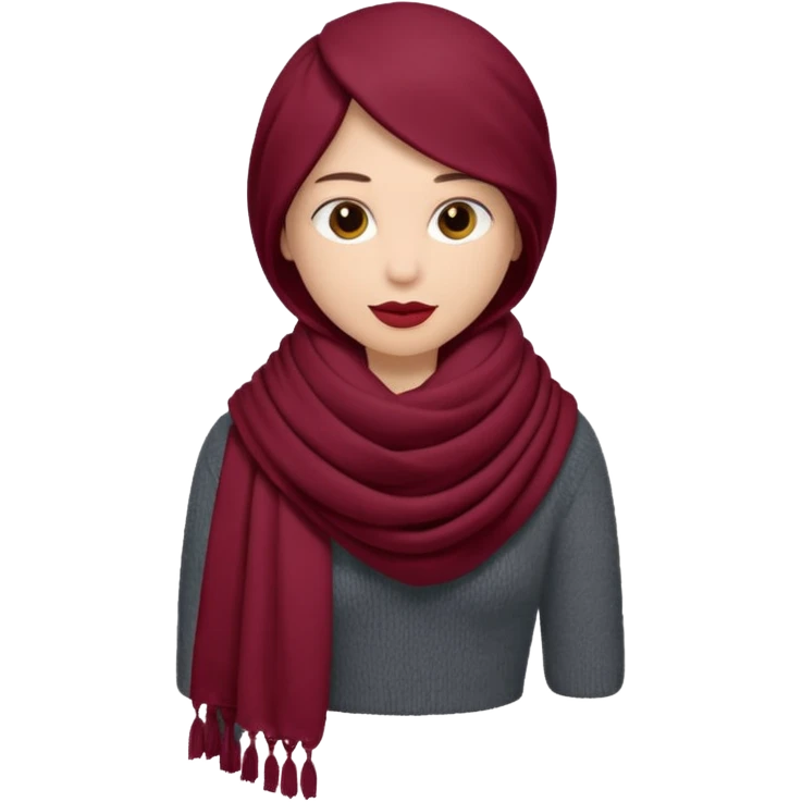 Burgundy scarf emoji