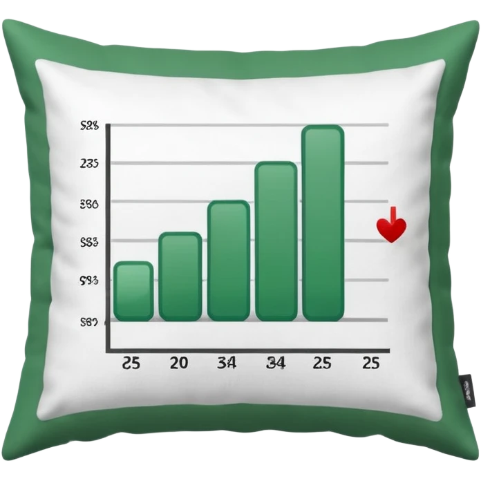 excel chart on a pillow emoji