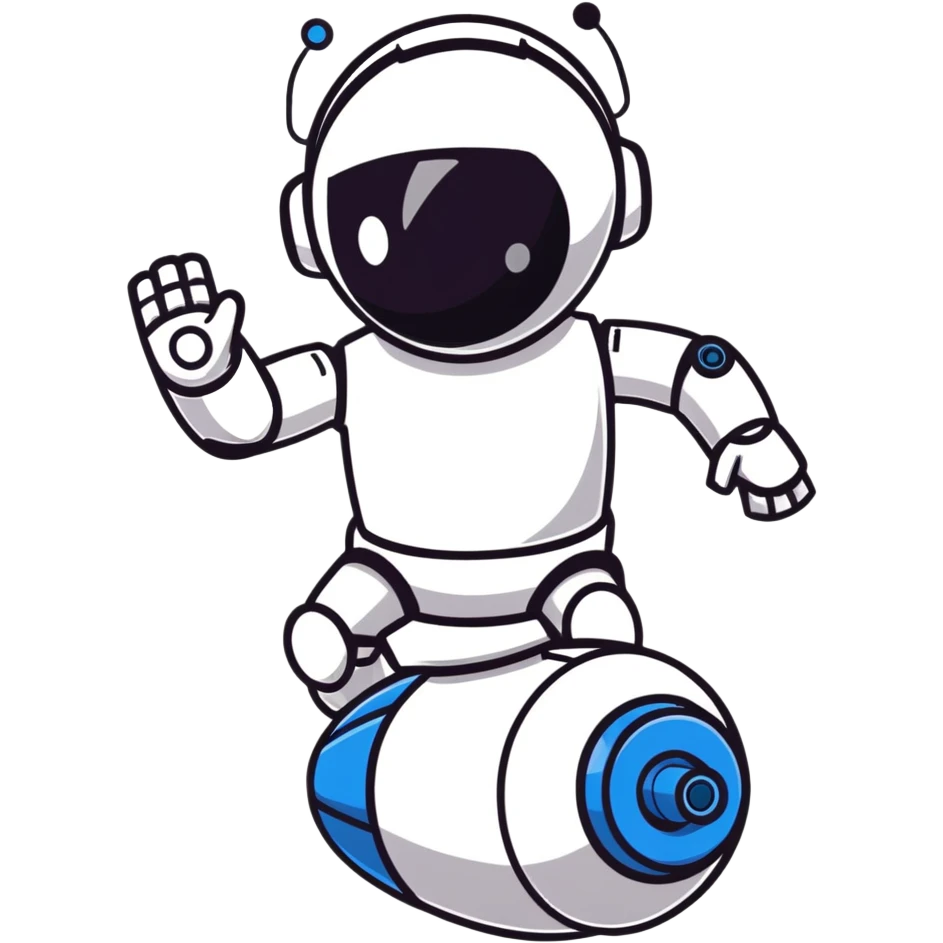 robot doing a cartwheel emoji