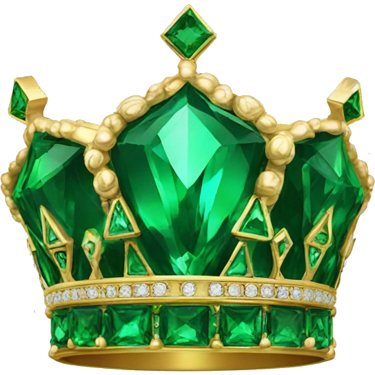 crown emerald color emoji