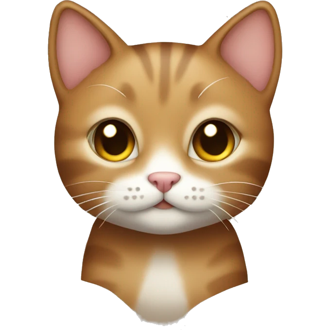 Cute cat brown emoji