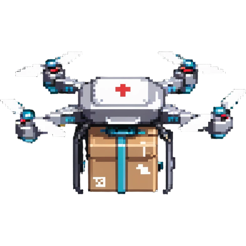 delivery drone with package emoji