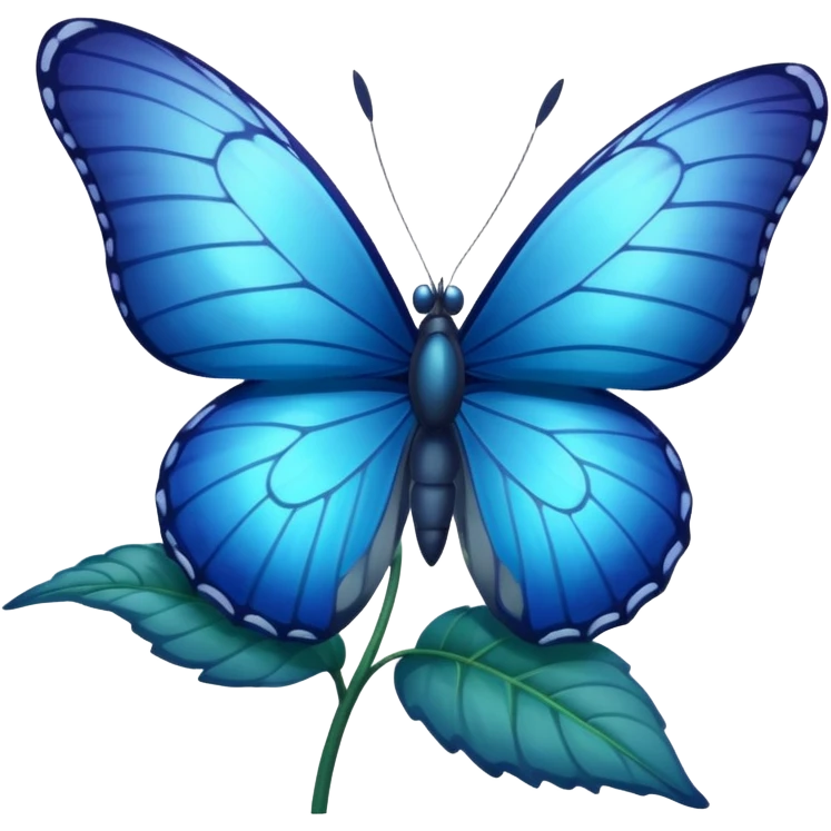 blue butterfly emoji
