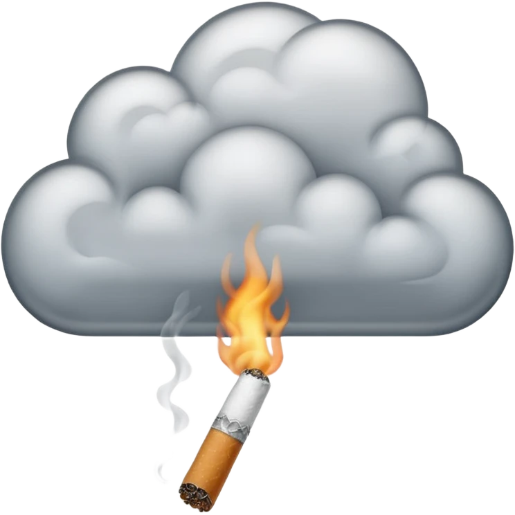 Smoking cigarette,  emoji