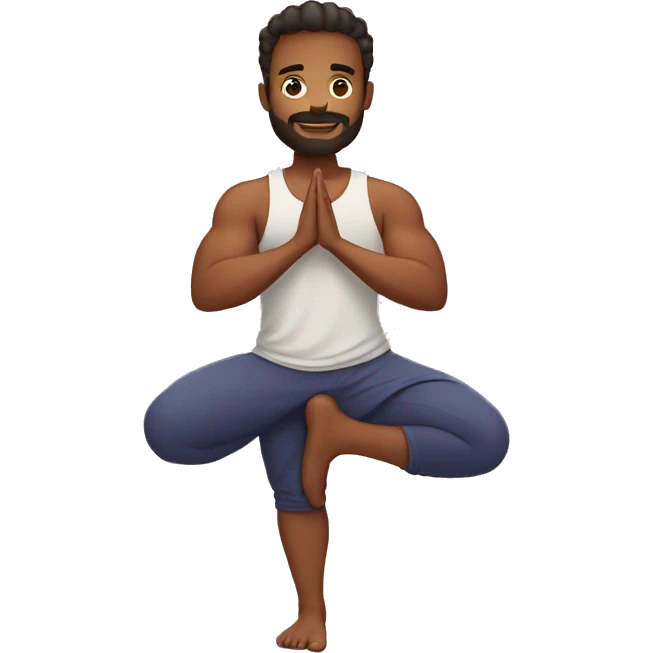strong man doing namaste emoji
