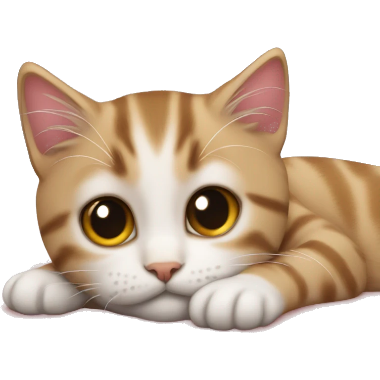 tabby kitten laying down emoji
