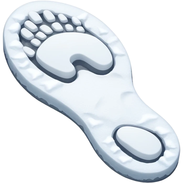 footprint in snow emoji