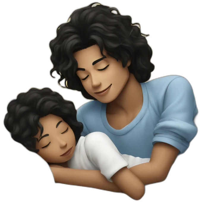 Michael Jackson with kids sleepinh emoji