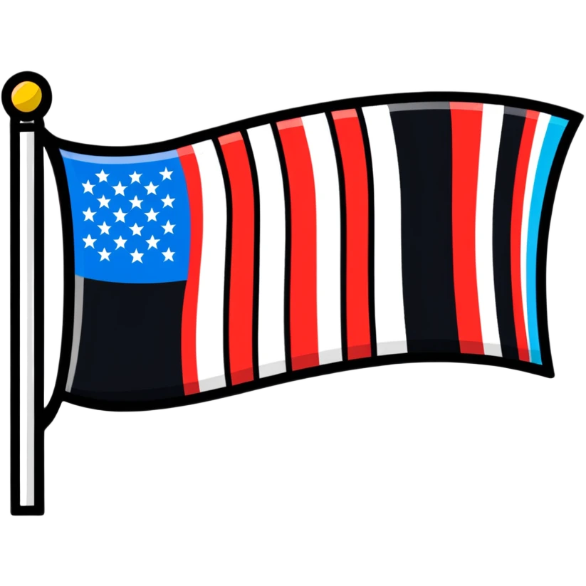 flag with red, blue and white stripes emoji