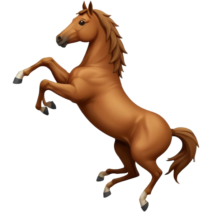 A horse jumping off a cliff emoji
