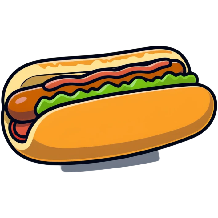 Hot dog with cilantro emoji