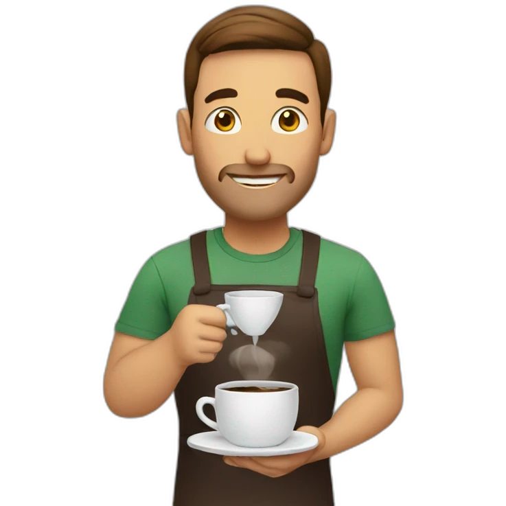 Man making coffee emoji