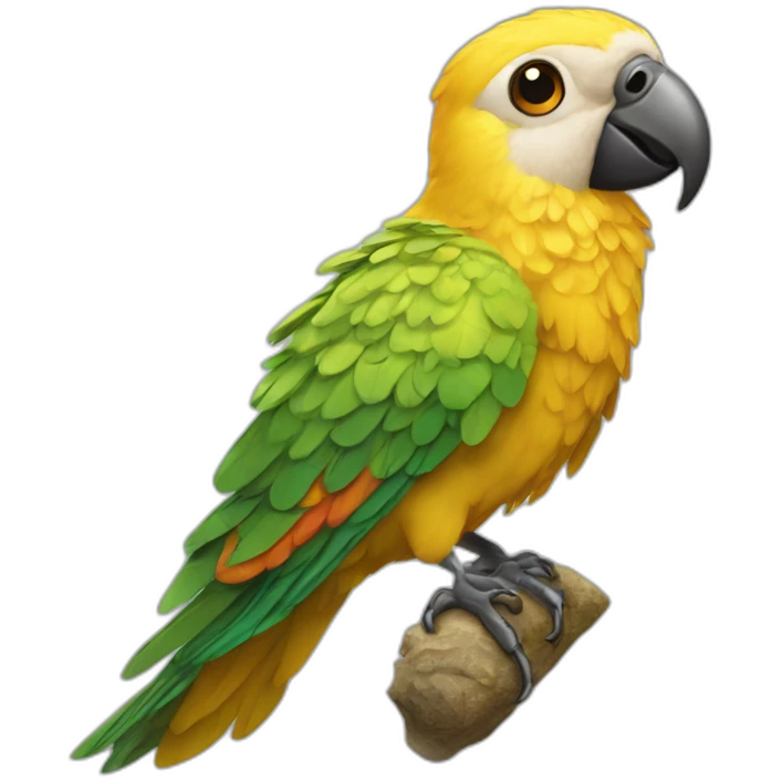 Perroquet doré emoji