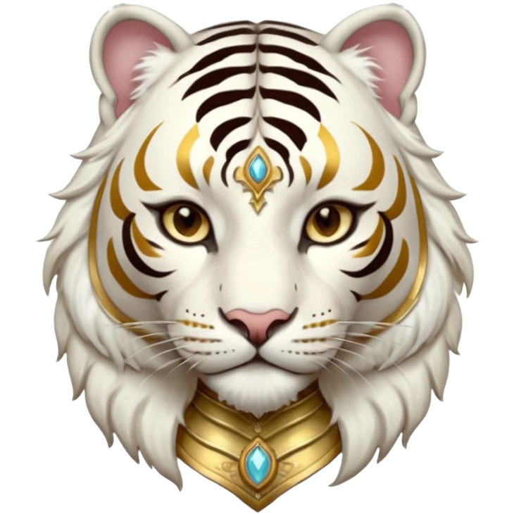 ESO Female white tiger khajiit leader of the umbral rose  emoji