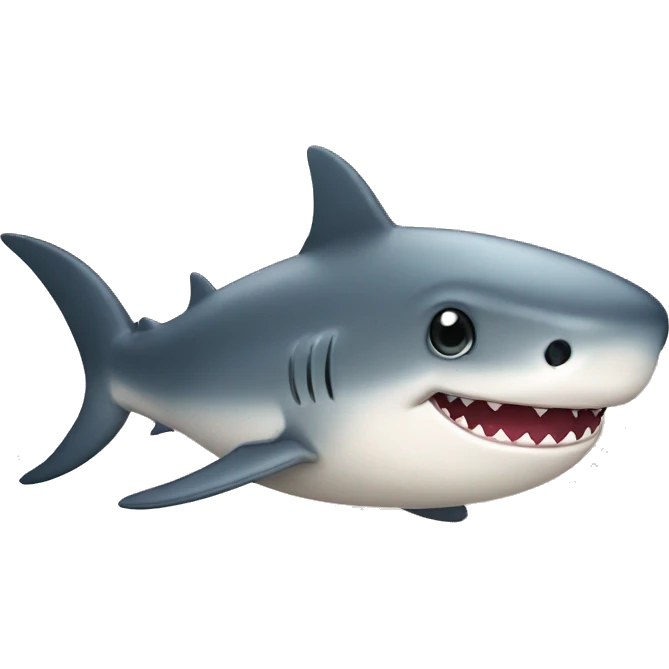 cute Chubby little shark emoji