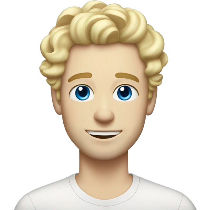 full body light curl blonde 30yo man blue eyed pale skin emoji