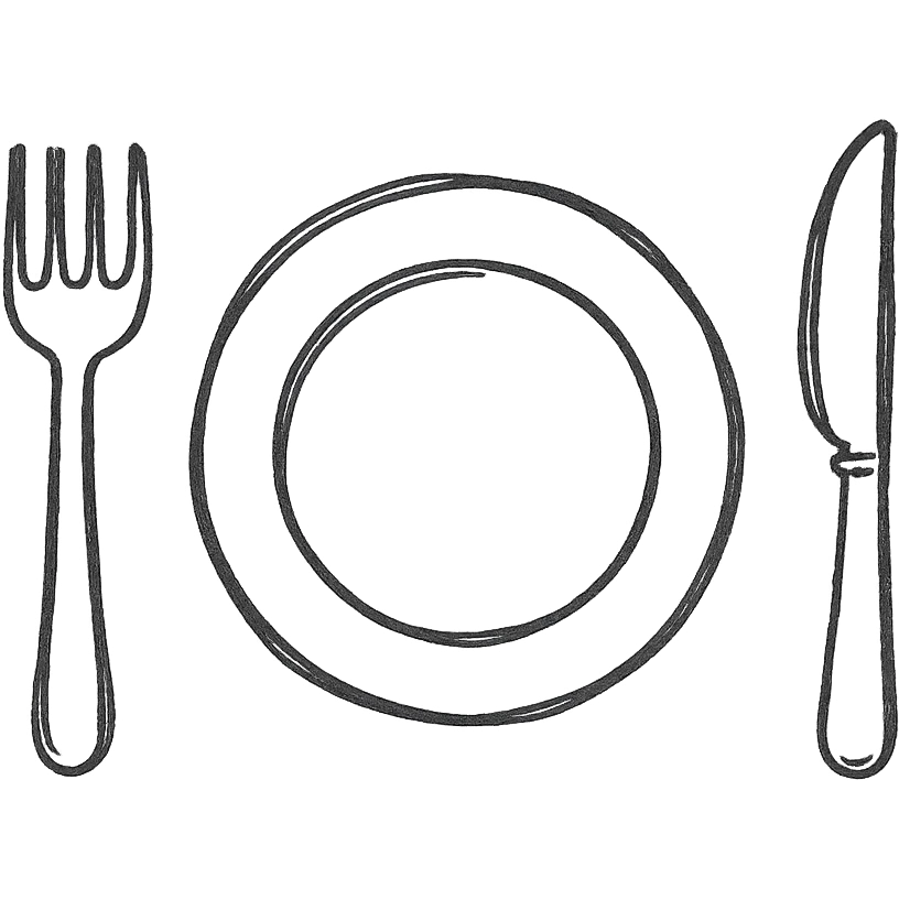 fork, plate and knife icon emoji