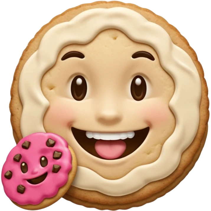 Militar mordiendo galleta expresión feliz emoji