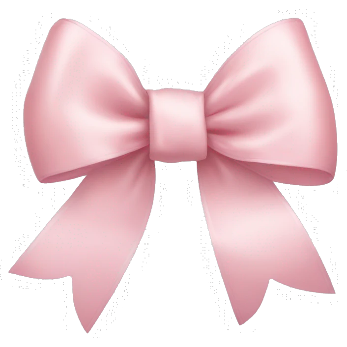 light pink ribbon bow emoji