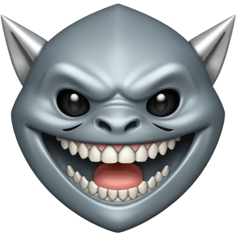 metallic jaw with teeth, nothing more, just teeth emoji