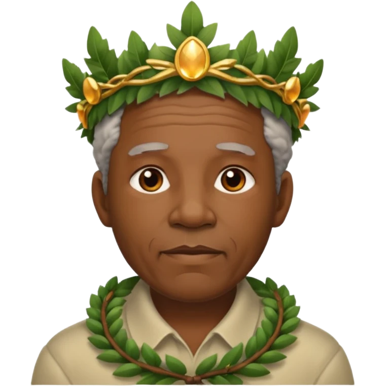 black old man wearing laurel wreaths emoji