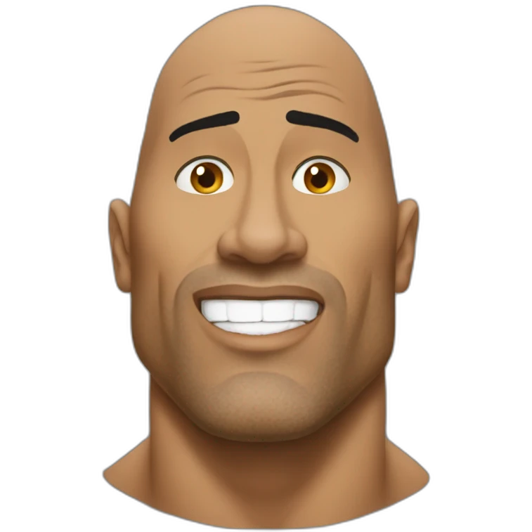 The rock avec une crotte de nez emoji