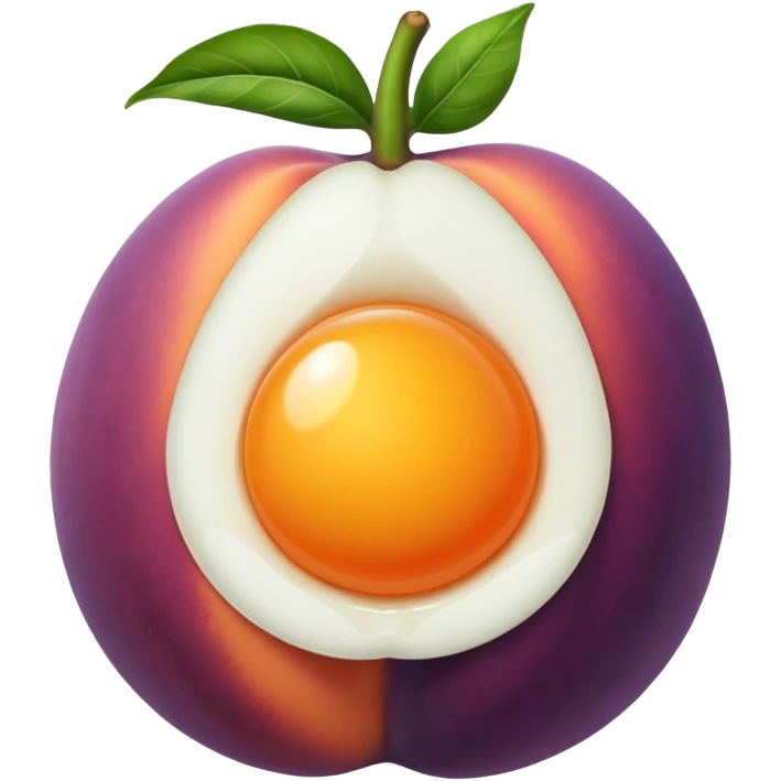 Egg plant in a peach emoji