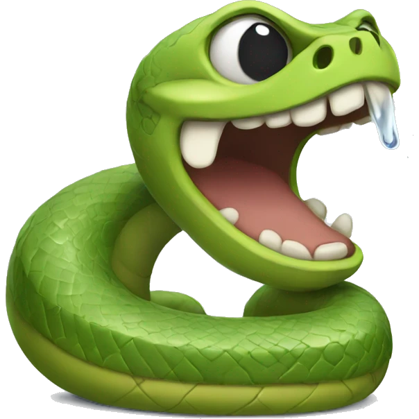crying snake emoji