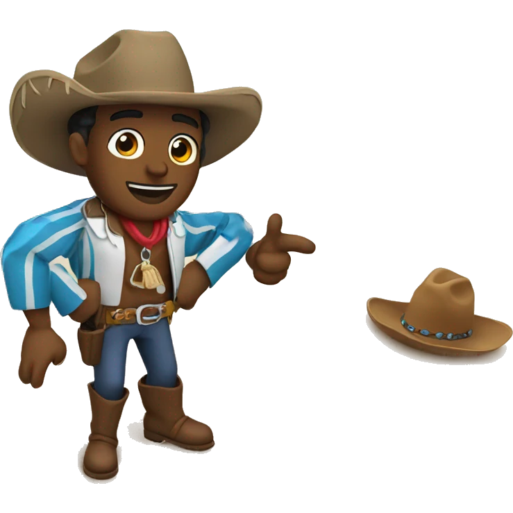 Cowboy on the beach emoji