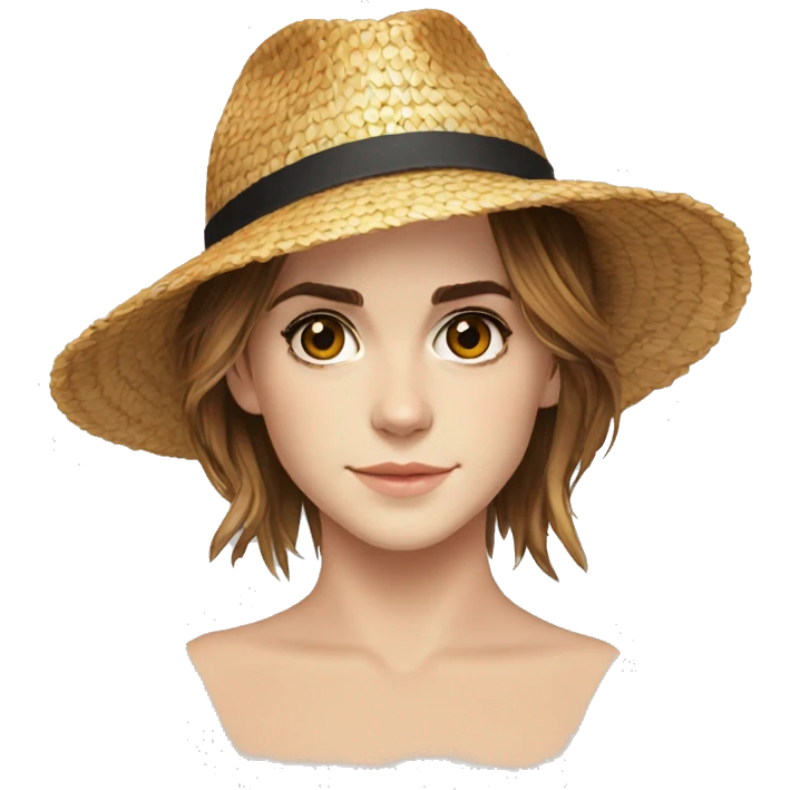 Emma Watson Avec un chapeau de paille de Luffy  emoji