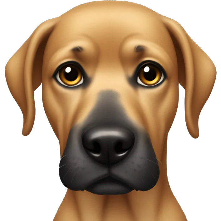 dog with human black head emoji