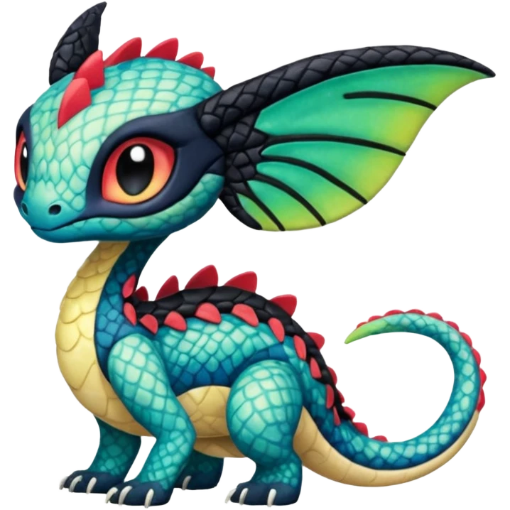 Colorful Exotic Meloetta-Toothless-Salandit-Stitch-Fakémon-creature-hybrid emoji