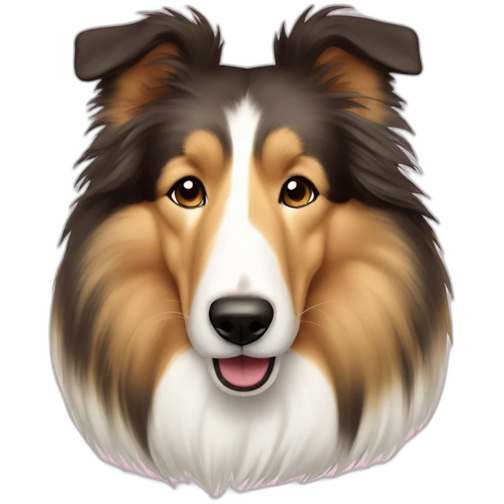 rough collie dog cute feminine emoji