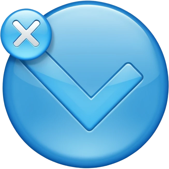 Blue chekmark  emoji