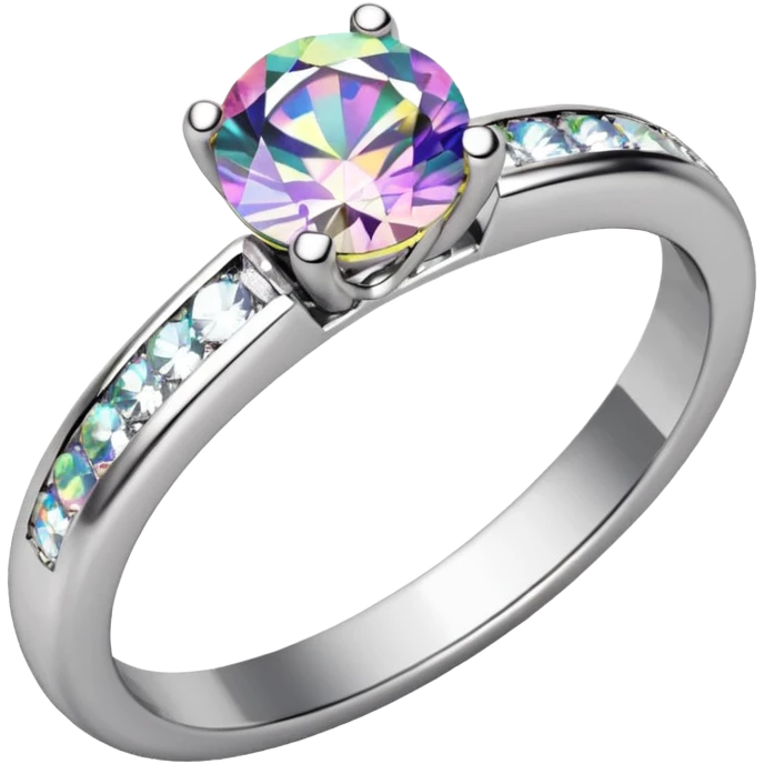 glitter white diamond married ring emoji