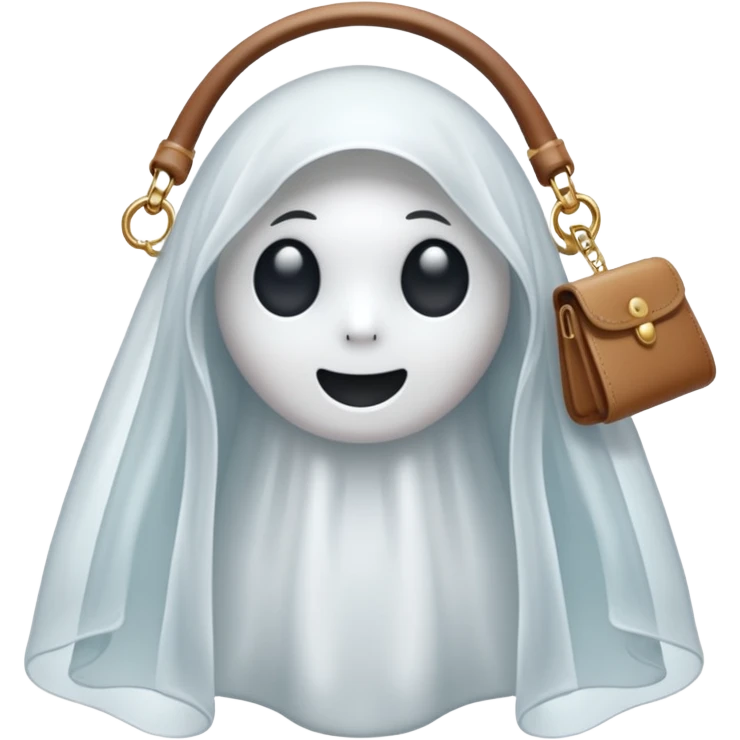 ghost wearing a purse emoji
