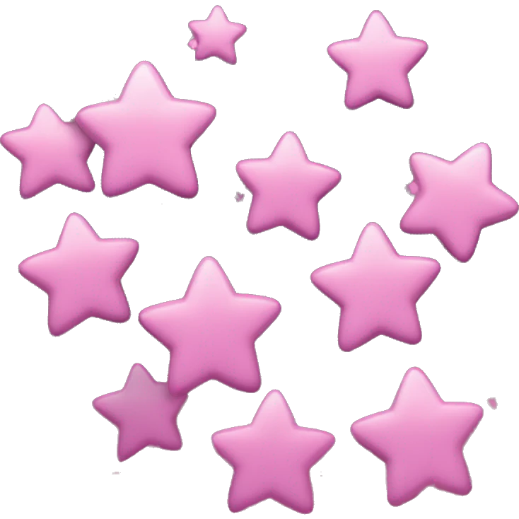 coeur noir scintillant d'étoiles roses emoji