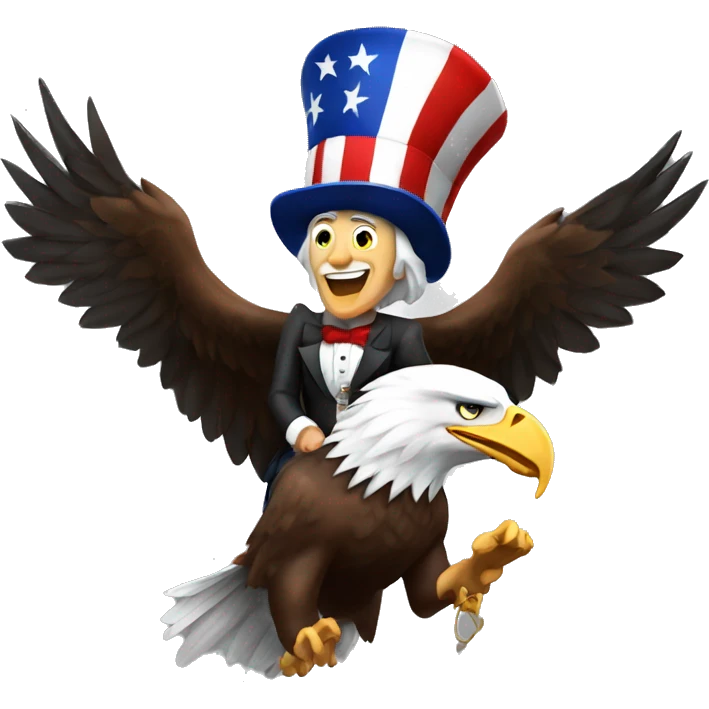 uncle sam riding a bald eagle emoji