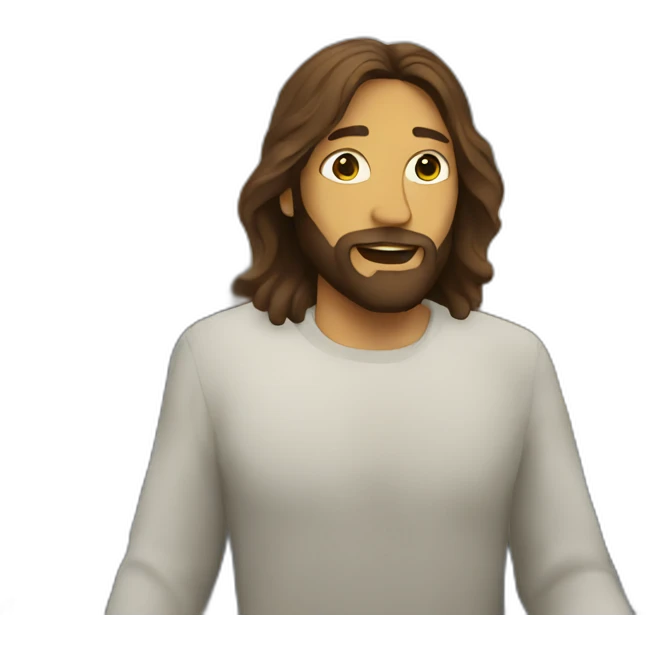 Jesus riding a train emoji