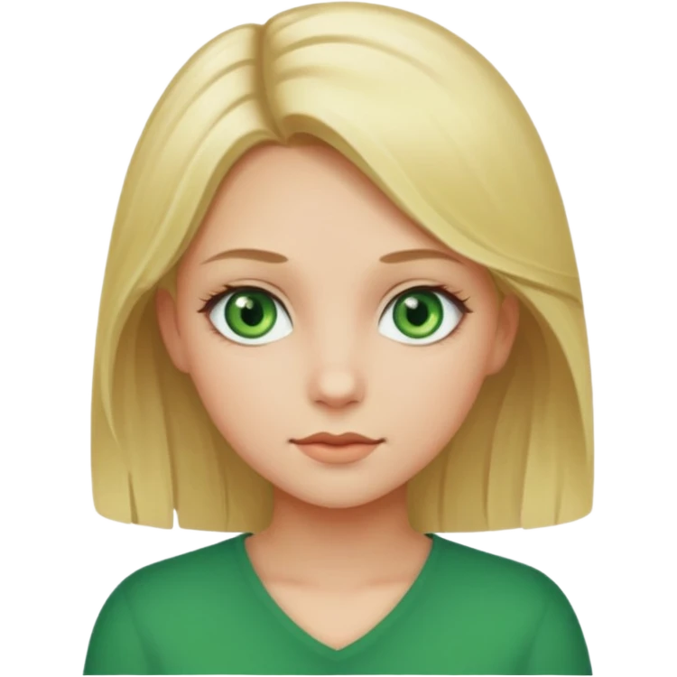 Girl blonde Green eyes emoji