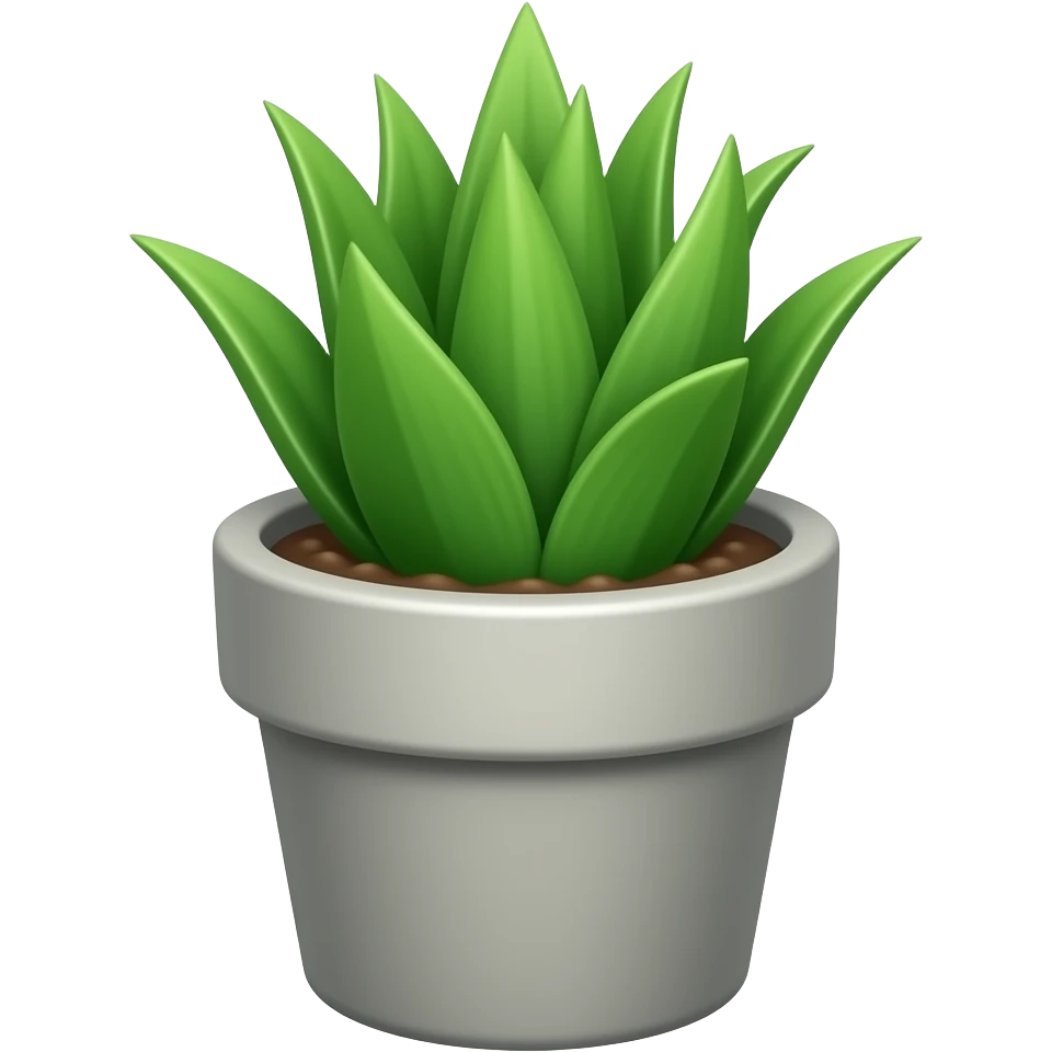 tiny small grey plant pot emoji