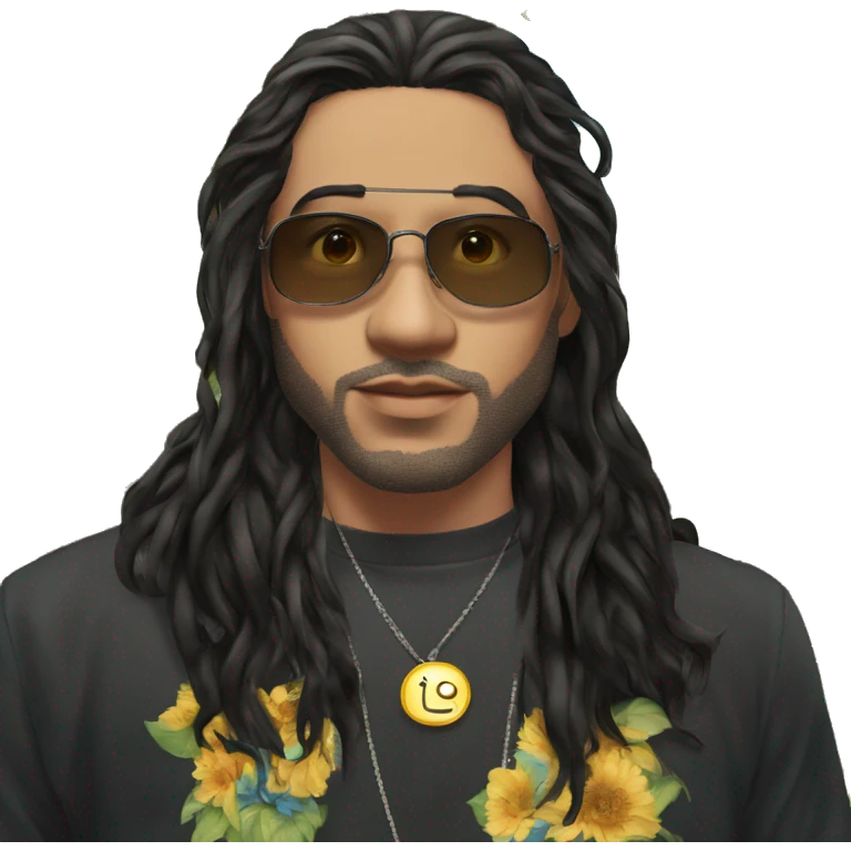 cool guy under blue sky emoji