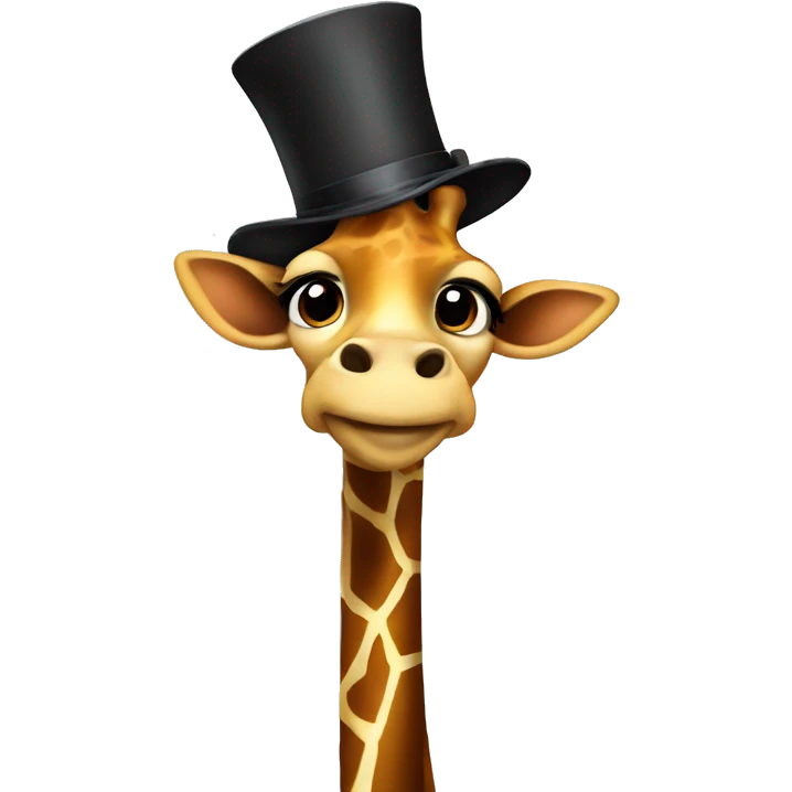 giraffe with top hat emoji