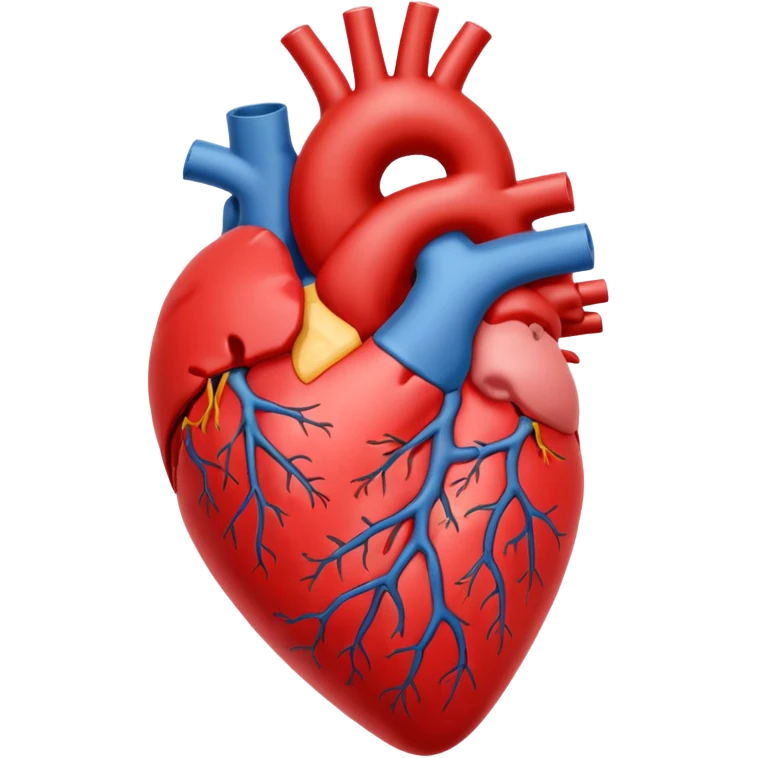 Human heart medical image emoji