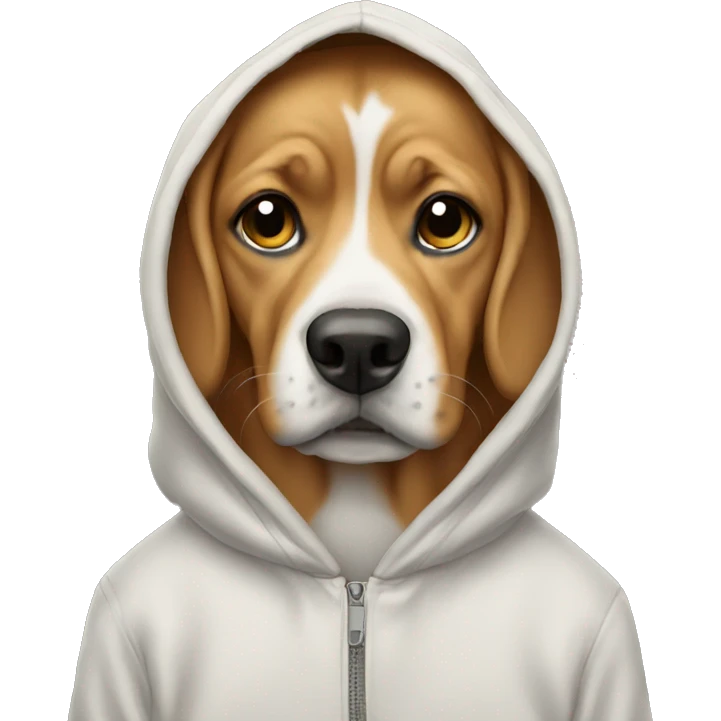 Dog wearing hoodie  emoji