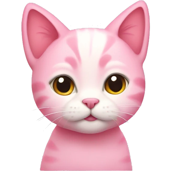 Pink cute cat emoji